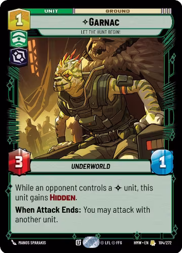 Garnac - Let the Hunt Begin! (104/272), Homeworlds — Star Wars card price