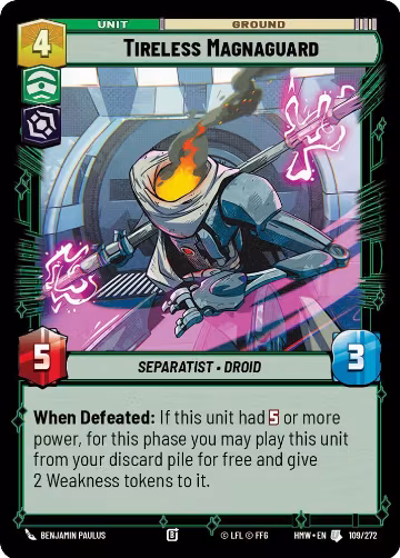 Tireless Magnaguard (109/272), Homeworlds — Star Wars card price