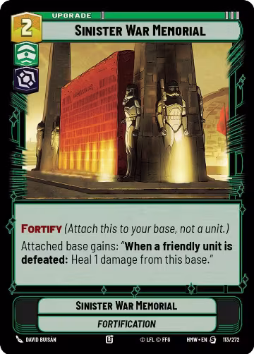Sinister War Memorial (113/272), Homeworlds — Star Wars card price