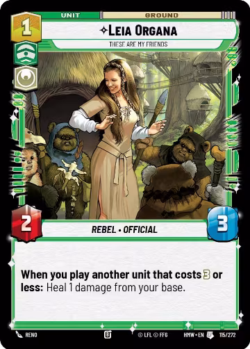 Leia Organa - These Are My Friends (115/272), Homeworlds — Star Wars card price