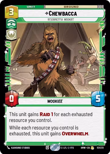 Chewbacca - Resourceful Wookiee (117/272), Homeworlds — Star Wars card price