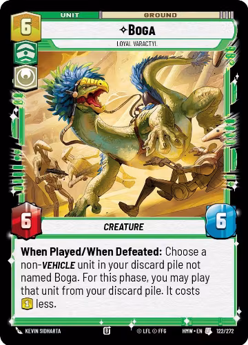 Boga - Loyal Varactyl (122/272), Homeworlds — Star Wars card price