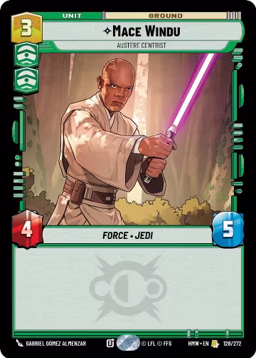 Mace Windu - Austere Centrist (128/272), Homeworlds — Star Wars card price