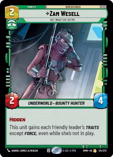 Zam Wesell - Not What She Seems (134/272), Homeworlds — Star Wars card price