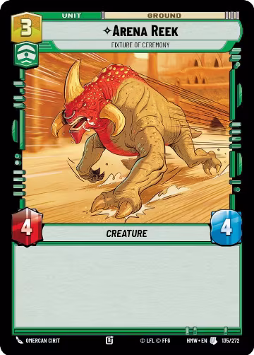 Arena Reek - Fixture of Ceremony (135/272), Homeworlds — Star Wars card price