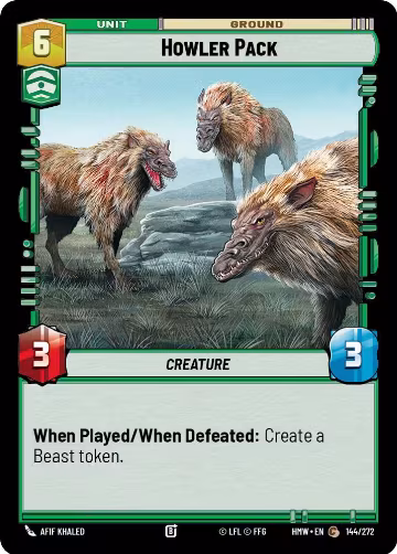 Howler Pack (144/272), Homeworlds — Star Wars card price