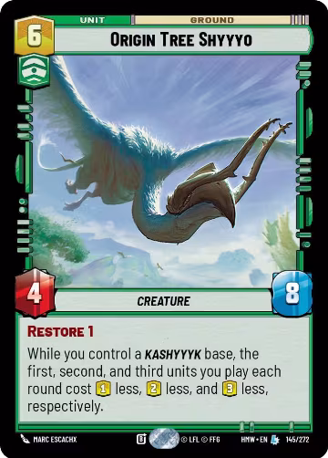 Origin Tree Shyyyo (145/272), Homeworlds — Star Wars card price