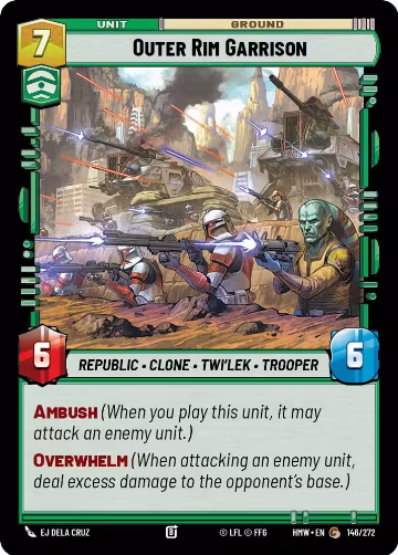Outer Rim Garrison (146/272), Homeworlds — Star Wars card price