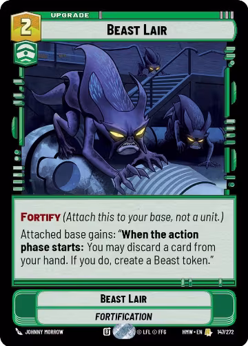 Beast Lair (147/272), Homeworlds — Star Wars card price