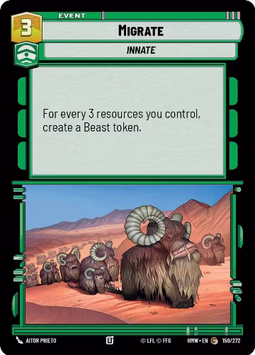 Migrate (150/272), Homeworlds — Star Wars card price