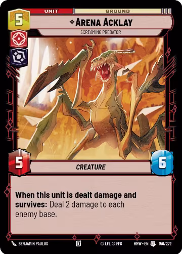 Arena Acklay - Screaming Predator (156/272), Homeworlds — Star Wars card price
