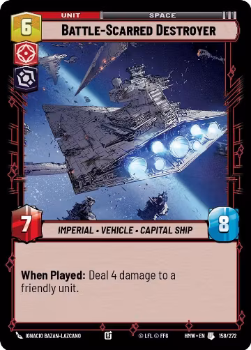 Battle-Scarred Destroyer (158/272), Homeworlds — Star Wars card price