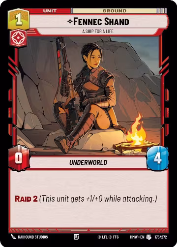 Fennec Shand - A Ship For A Life (175/272), Homeworlds — Star Wars card price