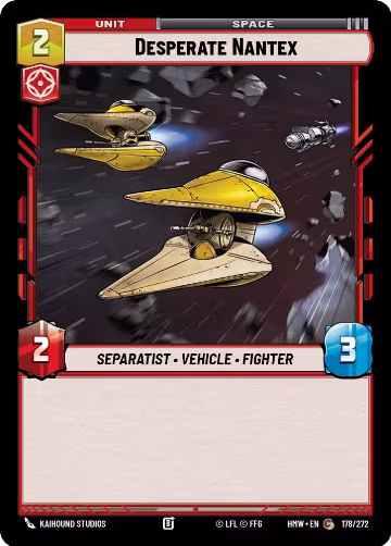Desperate Nantex (178/272), Homeworlds — Star Wars card price