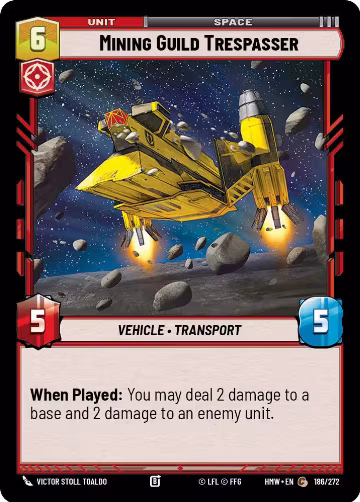 Mining Guild Trespasser (186/272), Homeworlds — Star Wars card price