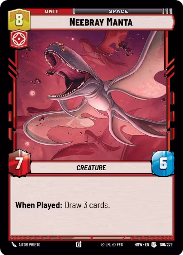 Neebray Manta (189/272), Homeworlds — Star Wars card price