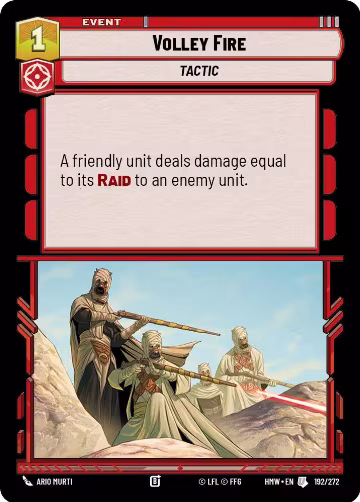 Volley Fire (192/272), Homeworlds — Star Wars card price