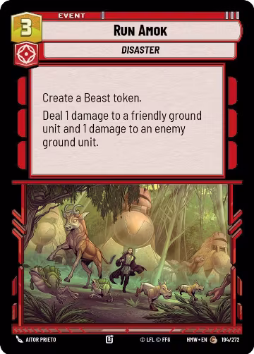 Run Amok (194/272), Homeworlds — Star Wars card price