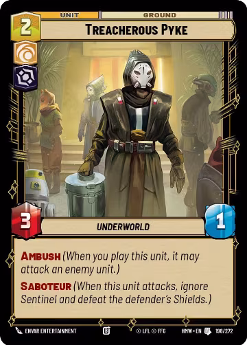 Treacherous Pyke (198/272), Homeworlds — Star Wars card price