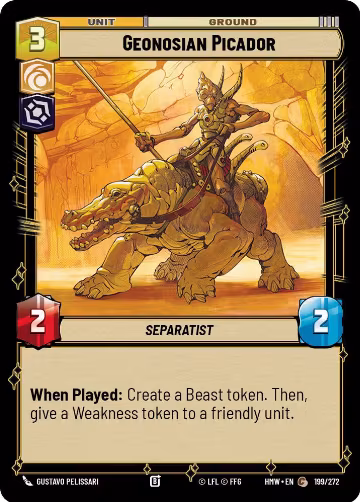 Geonosian Picador (199/272), Homeworlds — Star Wars card price