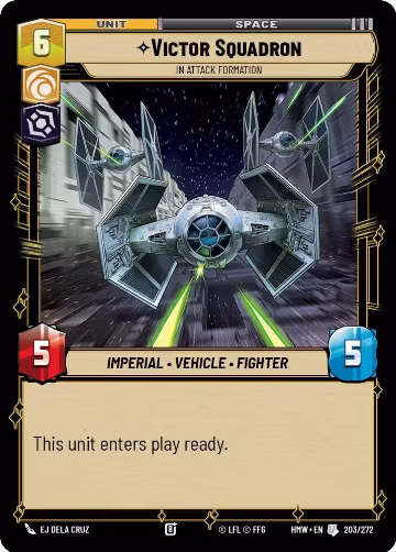 Victor Squadron - In Attack Formation (203/272), Homeworlds — Star Wars card price