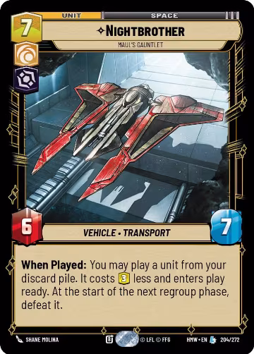Nightbrother - Maul's Gauntlet (204/272), Homeworlds — Star Wars card price