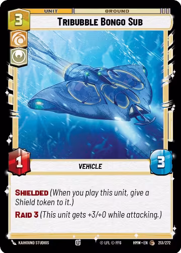Tribubble Bongo Sub (213/272), Homeworlds — Star Wars card price