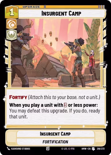 Insurgent Camp (216/272), Homeworlds — Star Wars card price