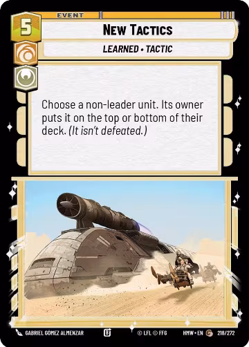 New Tactics (218/272), Homeworlds — Star Wars card price