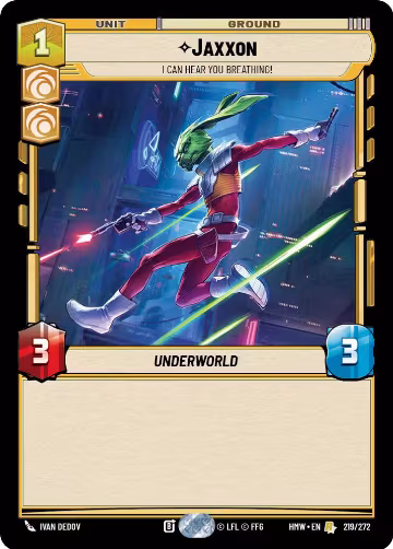 Jaxxon - I Can Hear You Breathing! (219/272), Homeworlds — Star Wars card price
