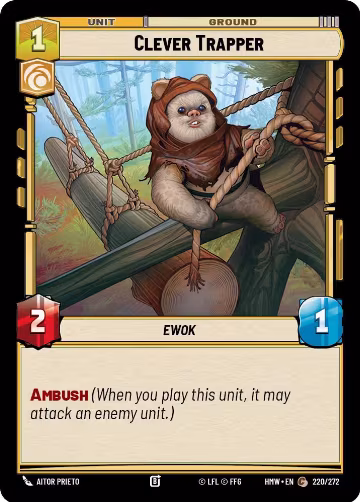 Clever Trapper (220/272), Homeworlds — Star Wars card price