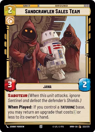 Sandcrawler Sales Team (222/272), Homeworlds — Star Wars card price