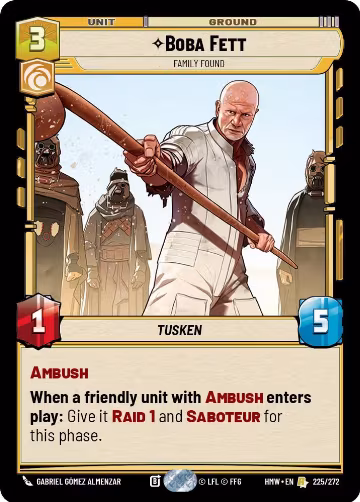 Boba Fett - Family Found (225/272), Homeworlds — Star Wars card price