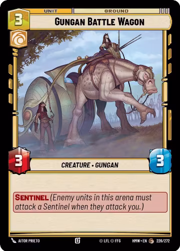 Gungan Battle Wagon (226/272), Homeworlds — Star Wars card price