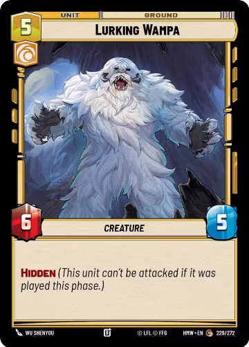 Lurking Wampa (229/272), Homeworlds — Star Wars card price