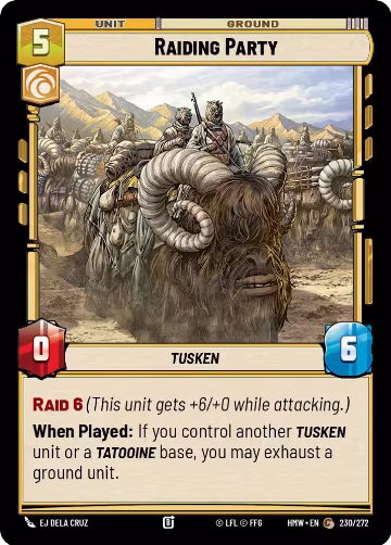 Raiding Party (230/272), Homeworlds — Star Wars card price