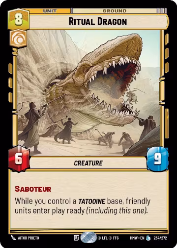 Ritual Dragon (234/272), Homeworlds — Star Wars card price