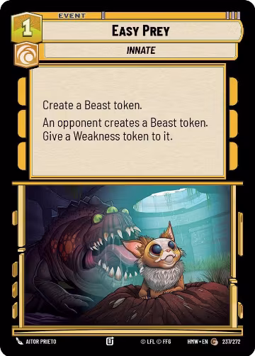 Easy Prey (237/272), Homeworlds — Star Wars card price