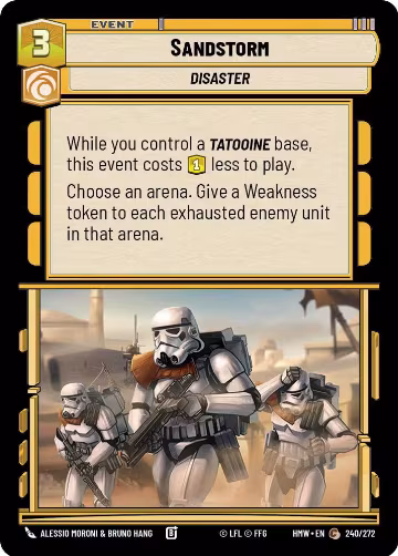 Sandstorm (240/272), Homeworlds — Star Wars card price