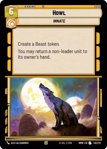 Howl (241/272), Homeworlds — Star Wars card price