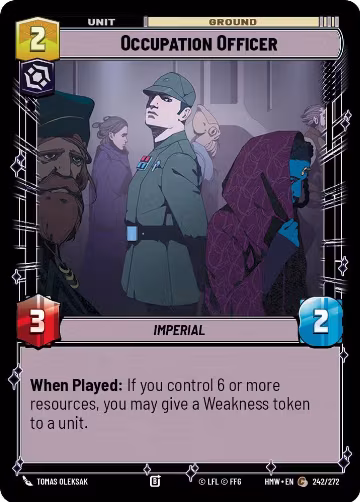 Occupation Officer (242/272), Homeworlds — Star Wars card price