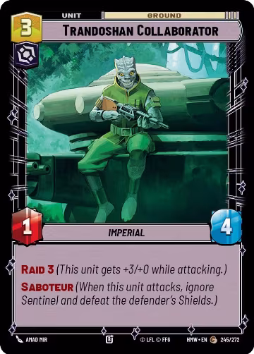 Trandoshan Collaborator (245/272), Homeworlds — Star Wars card price