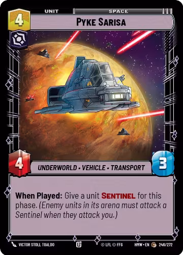 Pyke Sarisa (246/272), Homeworlds — Star Wars card price