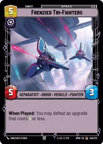 Frenzied Tri-Fighters (249/272), Homeworlds — Star Wars card price
