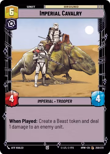 Imperial Cavalry (250/272), Homeworlds — Star Wars card price