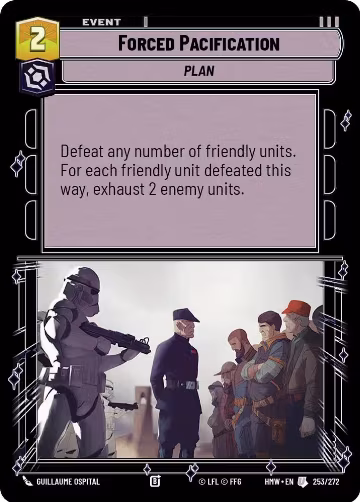 Forced Pacification (253/272), Homeworlds — Star Wars card price