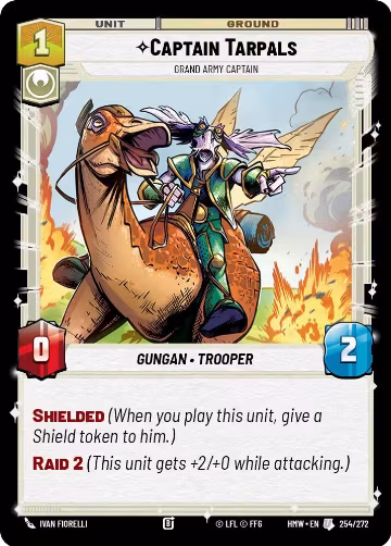 Captain Tarpals - Grand Army Captain (254/272), Homeworlds — Star Wars card price