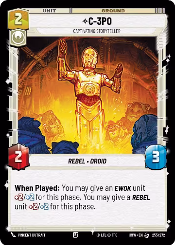 C-3PO - Captivating Storyteller (255/272), Homeworlds — Star Wars card price