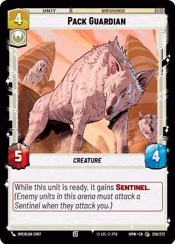 Pack Guardian (259/272), Homeworlds — Star Wars card price