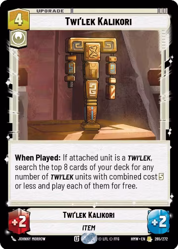 Twi'lek Kalikori (265/272), Homeworlds — Star Wars card price